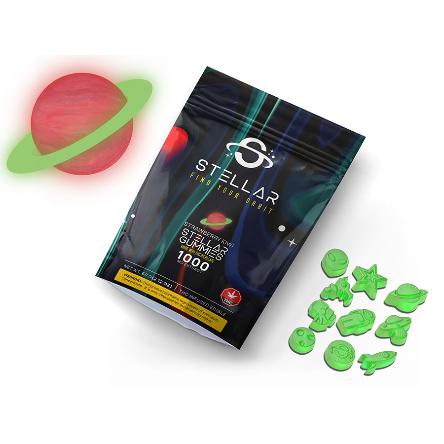 stlr starwberrykiwigummy product packaging icon mockup 1000mg